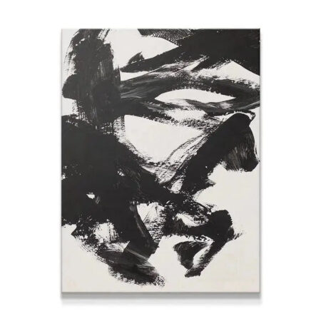Full vertical view of the abstract artwork Black Smoke, focusing on the overall composition.