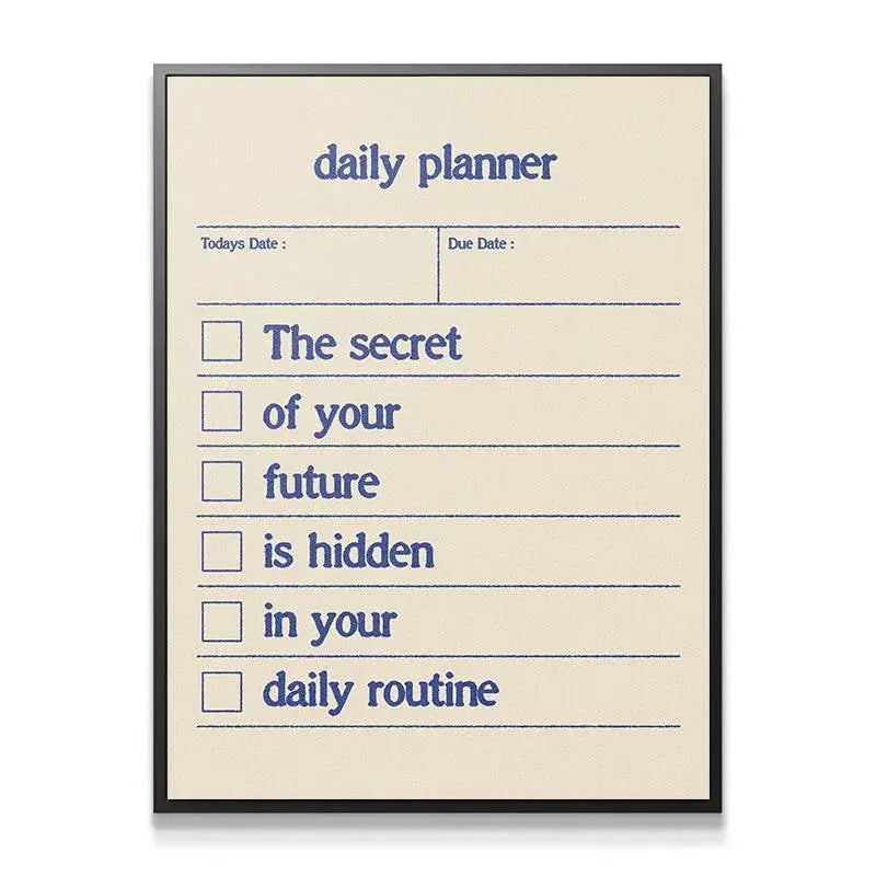 Top-down studio shot showcasing the entire unbound Daily Planner notepad for desk use.
