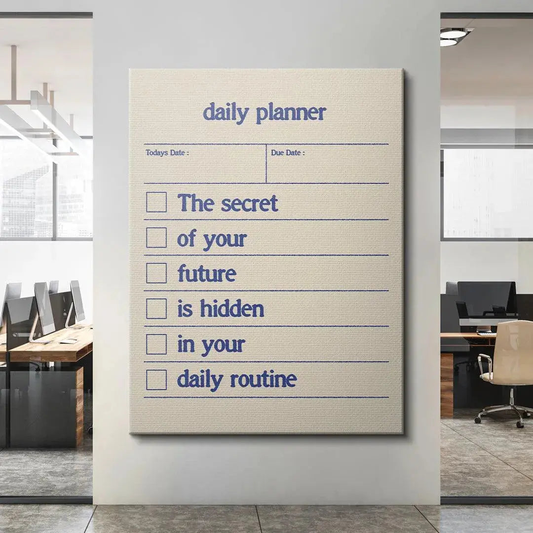 Corner detail showing the precise navy blue printing of the date headings on the Desk Daily Planner.
