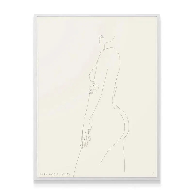 Angled shot revealing the subtle off-white paper texture and shading of Daisy No 25 - White.