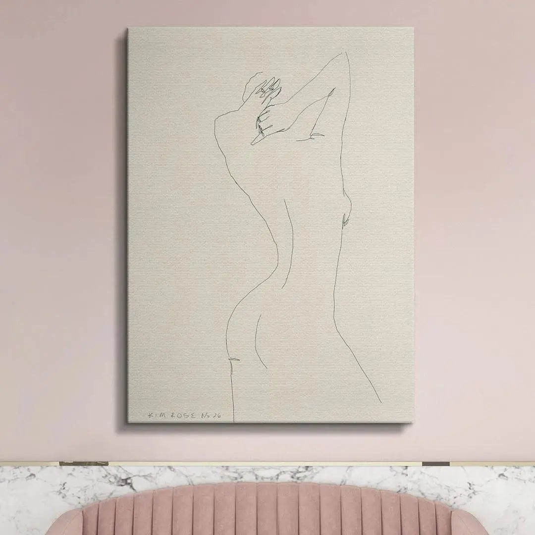 Angled view capturing the subtle shadow and depth of the large format wall art, Daisy No 26 - White.