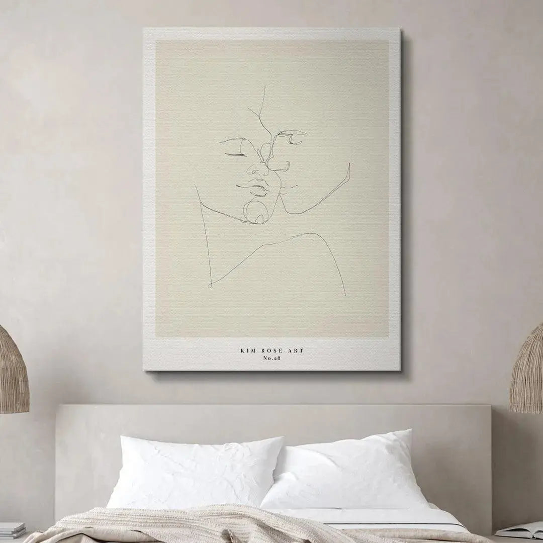 High-angle view of the large-format, unframed poster version of Daisy No 28 - White.