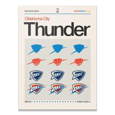 Full poster view of the Deconstructed Logo - Thunder print, showing all logo decomposition grid elements.