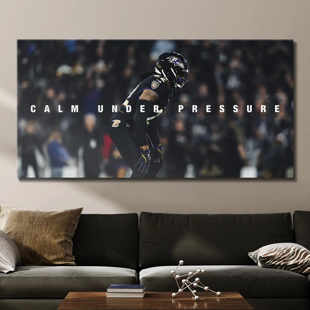 Texture view of the canvas surface for Derrick Henry - Calm Under Pressure art piece, highlighting print quality.