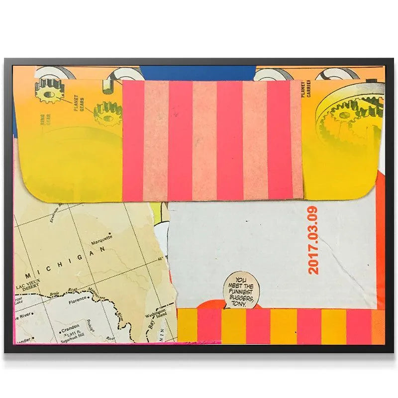 Close-up texture shot detailing the torn paper edges and pink stripes of the 'Dirty Thirty' artwork.