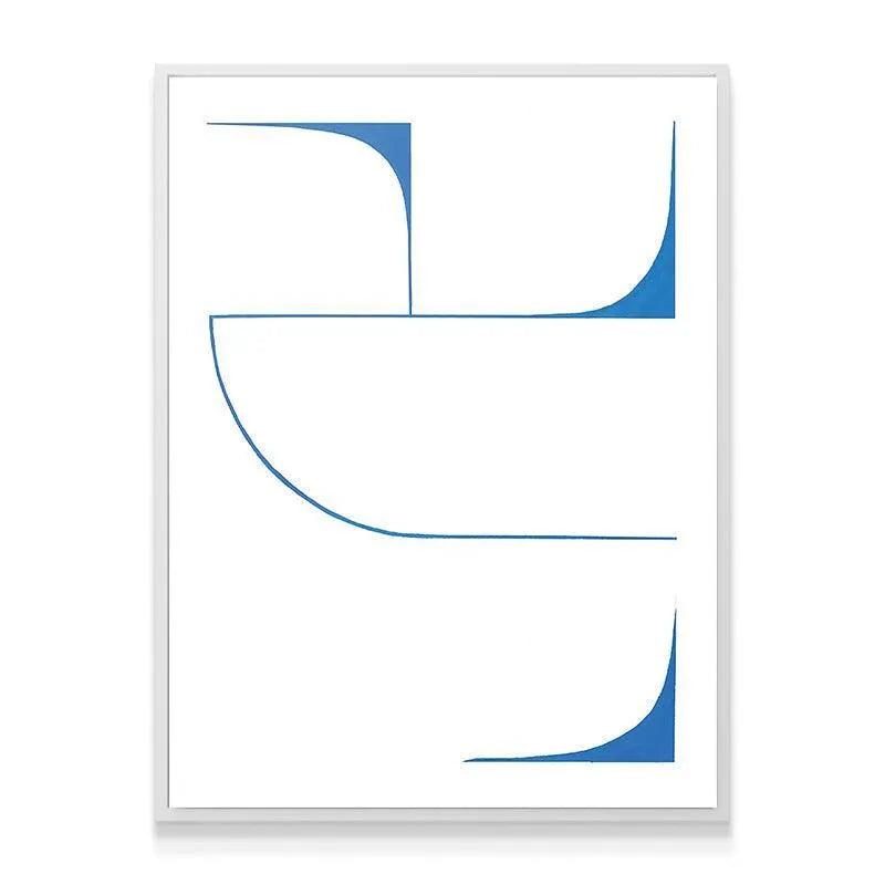 Interior design view of 'Eidos' hanging in a contemporary living room above a sofa.