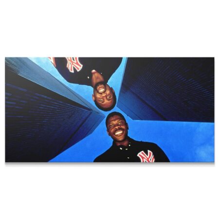 Full view of Ewing & Cartwright - Sky's The Limit (No Quote) artwork, showing the mirrored figures and expansive blue background.