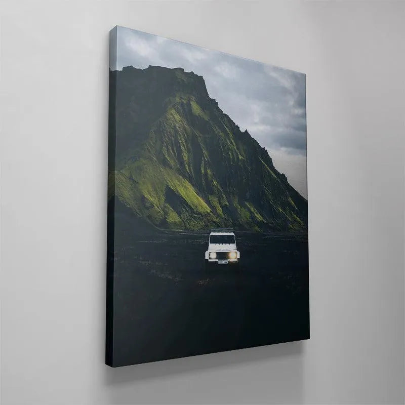 Lifestyle shot hinting at extreme off-grid travel through the dramatic volcanic Highlands.