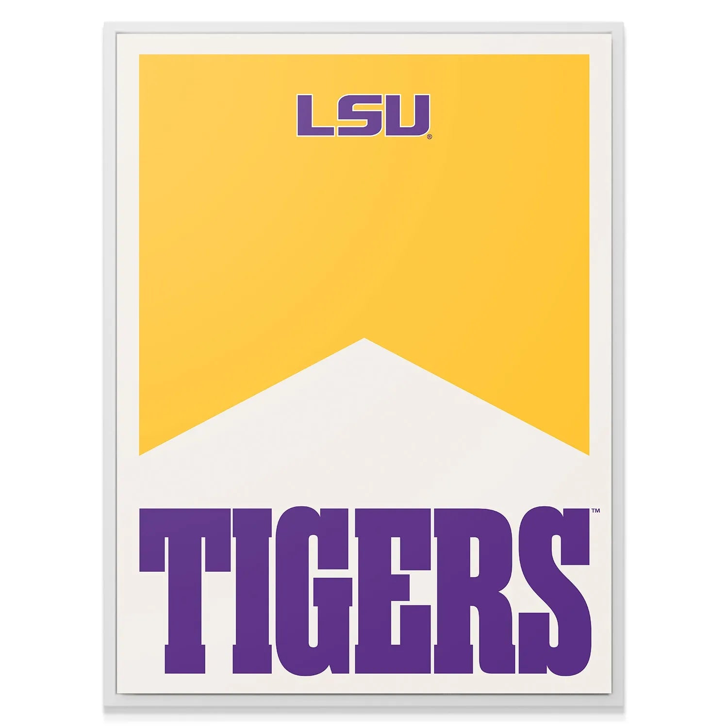 High-angle shot showing the matte paper texture of the LSU - Marlboro Minimalism artwork.