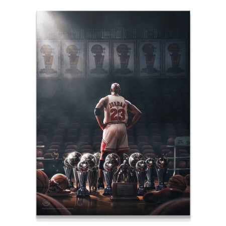 Michael Jordan - Trophies - Premium NBA Basketball Canvas Wall Art by MasterPeaceWall