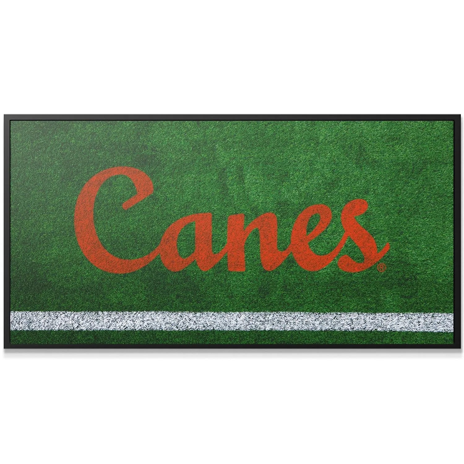 Wide view of the horizontal Miami - Field Logo canvas art showing the full script.