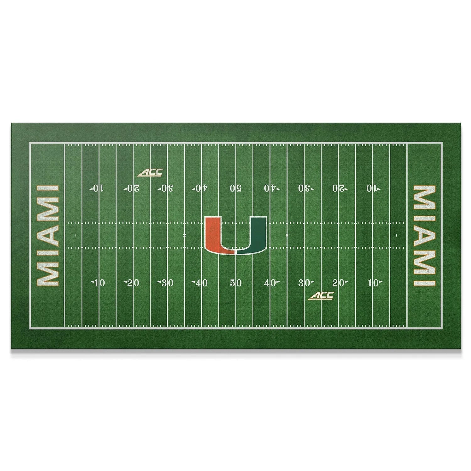 Overhead view of the textured turf representation of the Miami - Full Field.