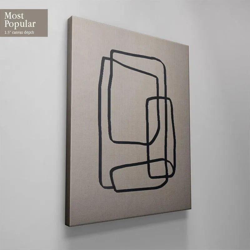 The overlapping rounded rectangular shapes defining the composition of Mindful Black.