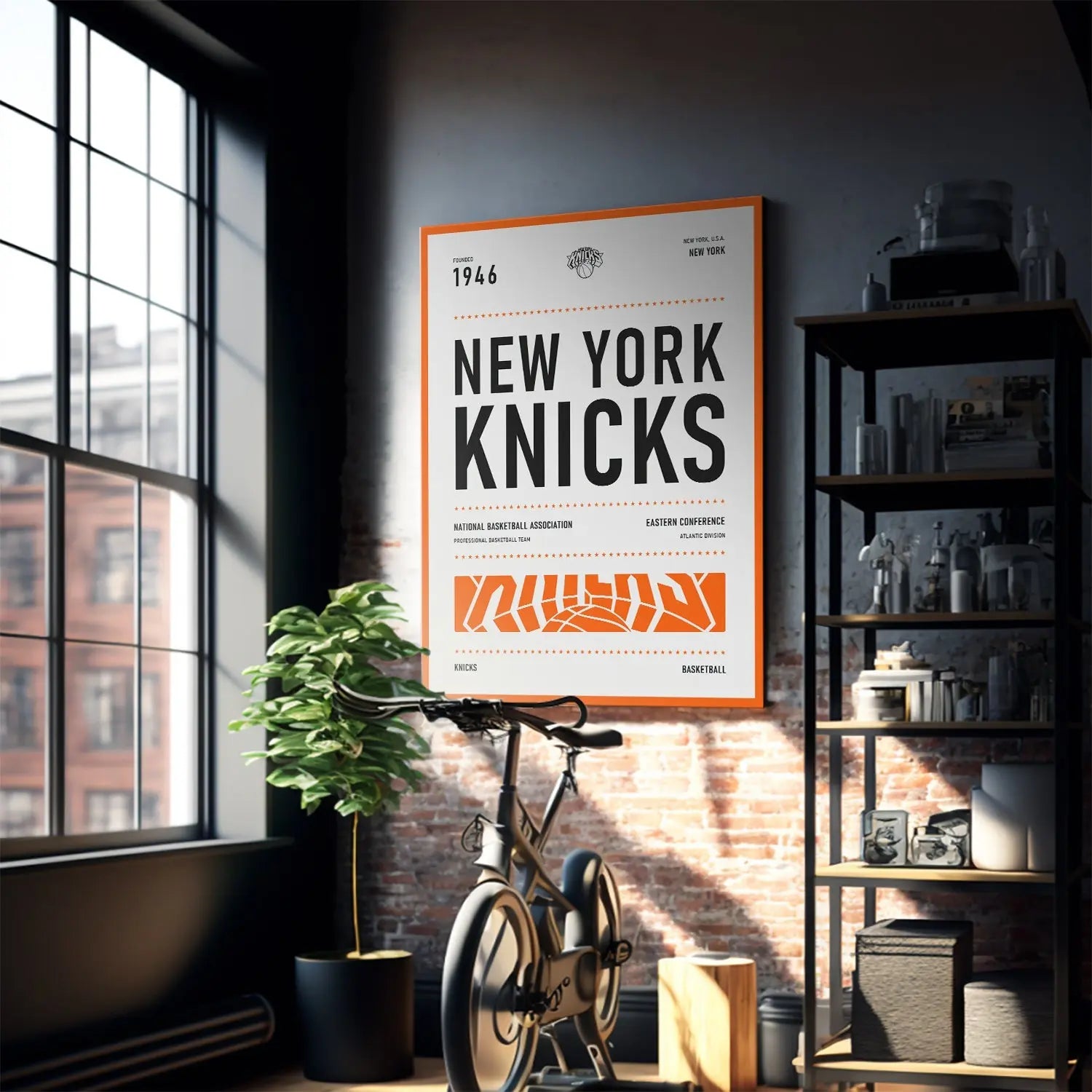 Team Poster - Knicks - Premium NBA Basketball Canvas Wall Art by MasterPeaceWall