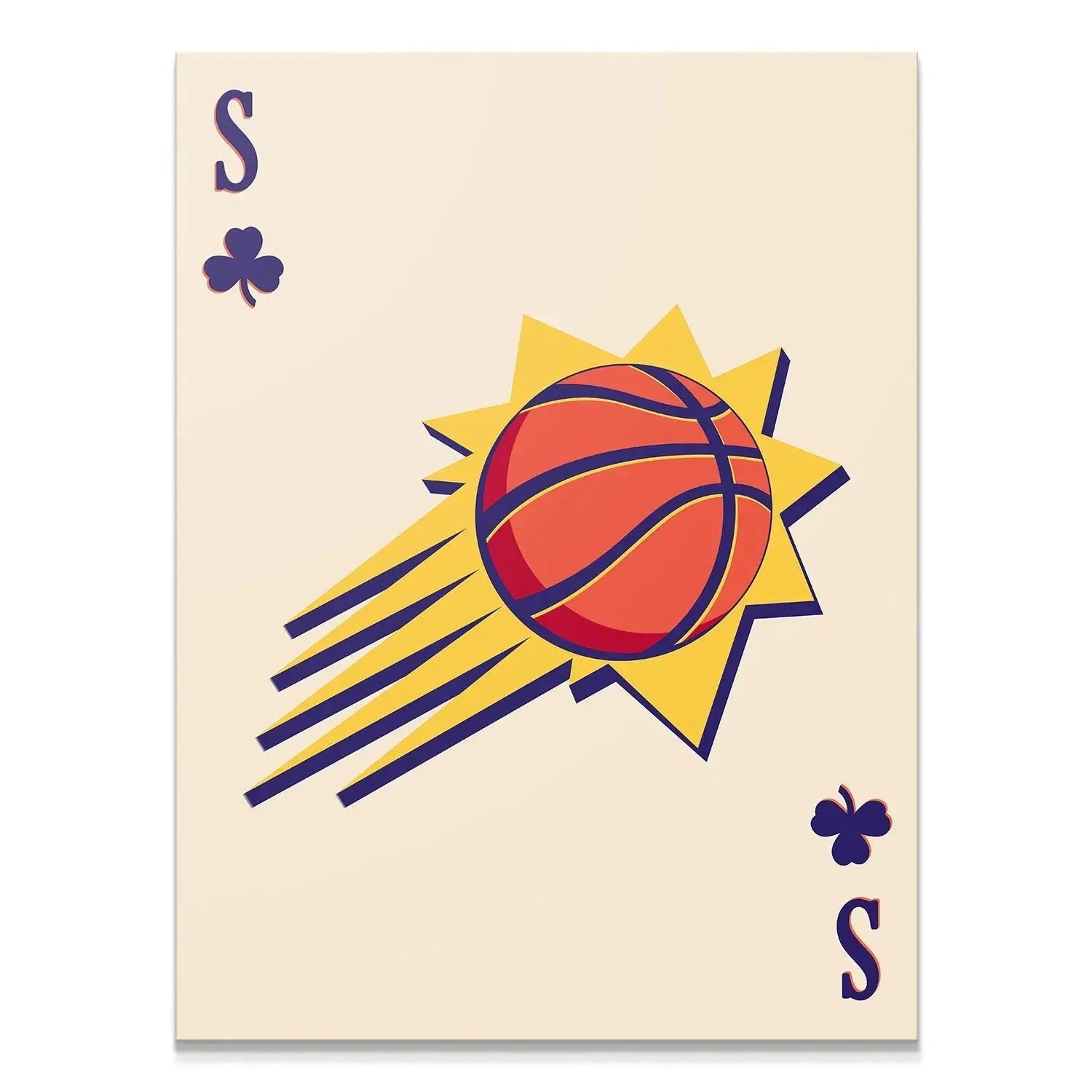 Full view of the Retro Logo Card - Suns featuring the vintage streaking basketball emblem centered on the card.