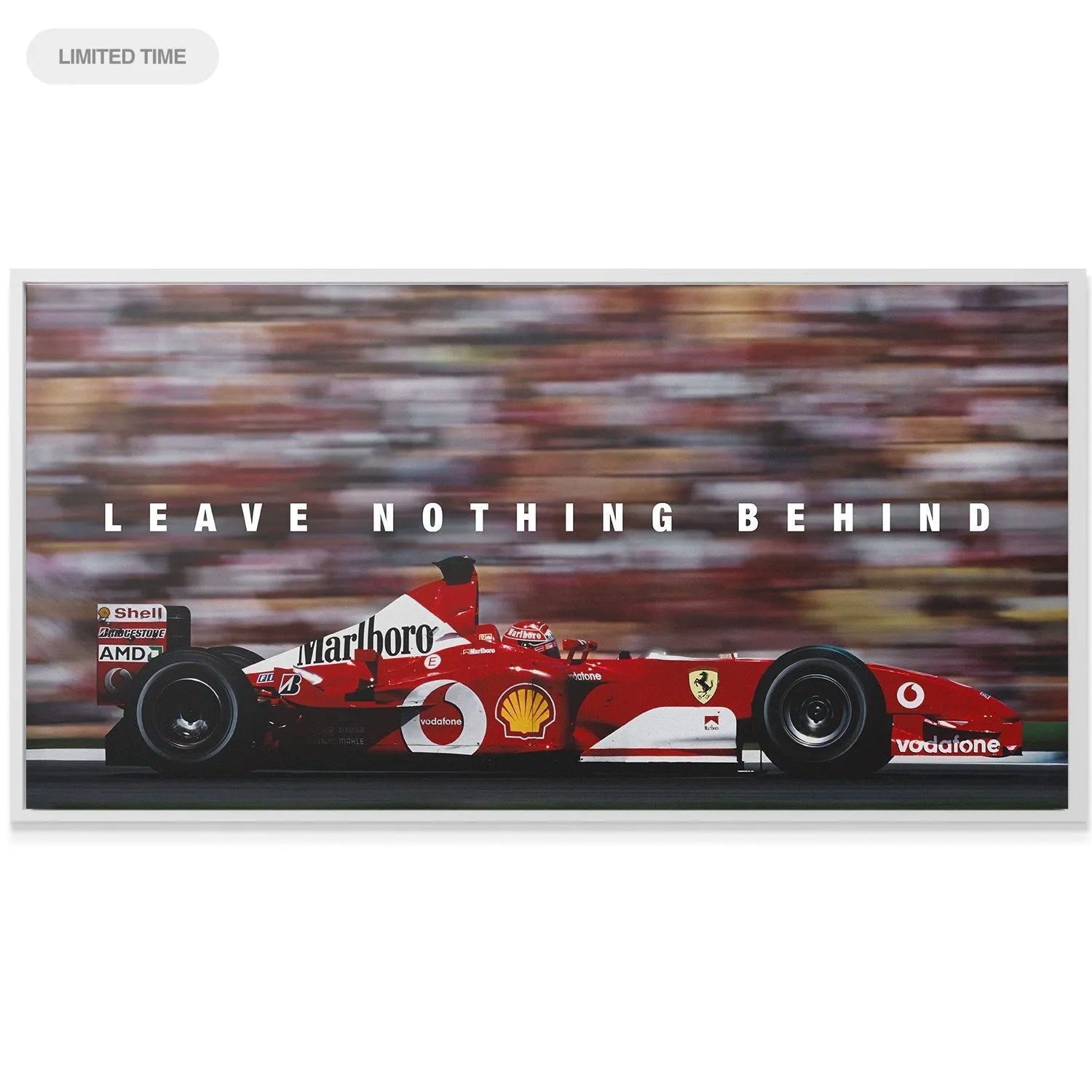 Dynamic panning shot highlighting intense speed and motion blur background in Schumacher - Leave Nothing Behind.