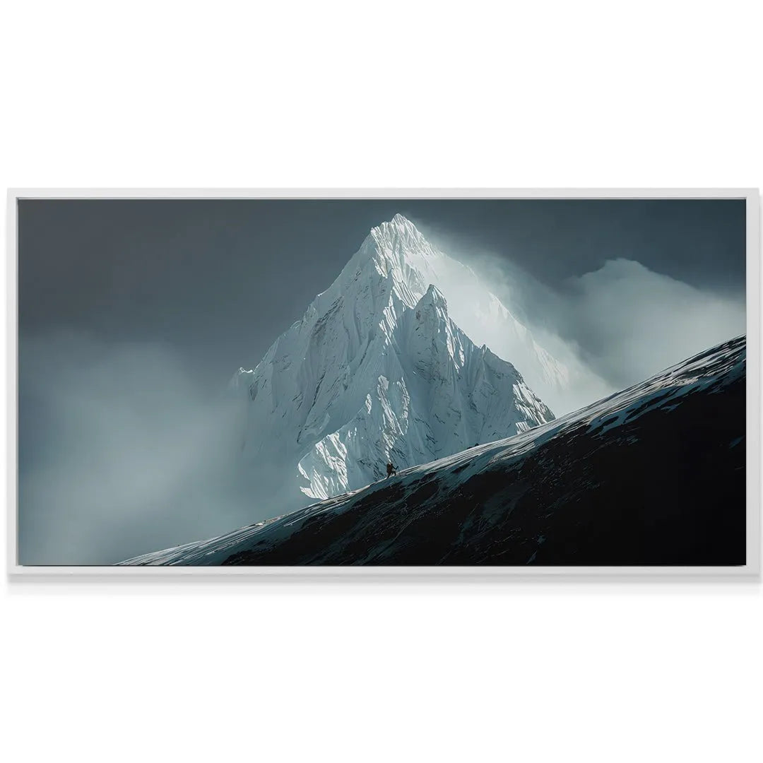 Textured depiction of the icy facets and sharp ridges of the summit, reinforcing the spirit of 'There's Always A Path Forward (No Quote)'.