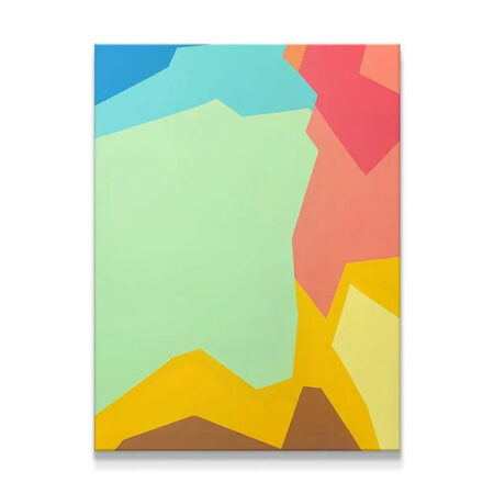 Full frontal view of the colorful abstract geometric painting VANGOGHScliff1.